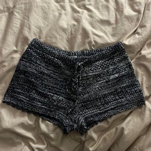 Navy Blue Flowy Beach Shorts